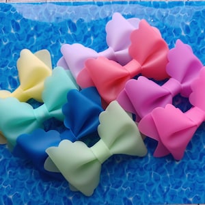 Water-friendly hair bows for the pool, summer accessories for girls, jelly pool bow, fun summer bows, mommy and me accessories