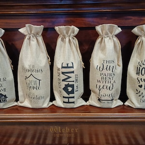 New Home 2025 Housewarming Gift Wine Bags