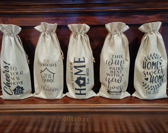 New Home 2025 Housewarming Gift Wine Bags