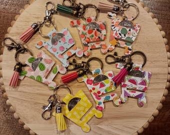 Fruit Aldi Shopping Cart Quarter Keeper Keychains, stocking stuffer for women, quarter holder keychain, women's accessories, gift for her