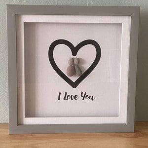 I love you, pebble art, pebble art gift, Christmas gift, personalised gift, lvalentines gift, happy valentines, gift for her