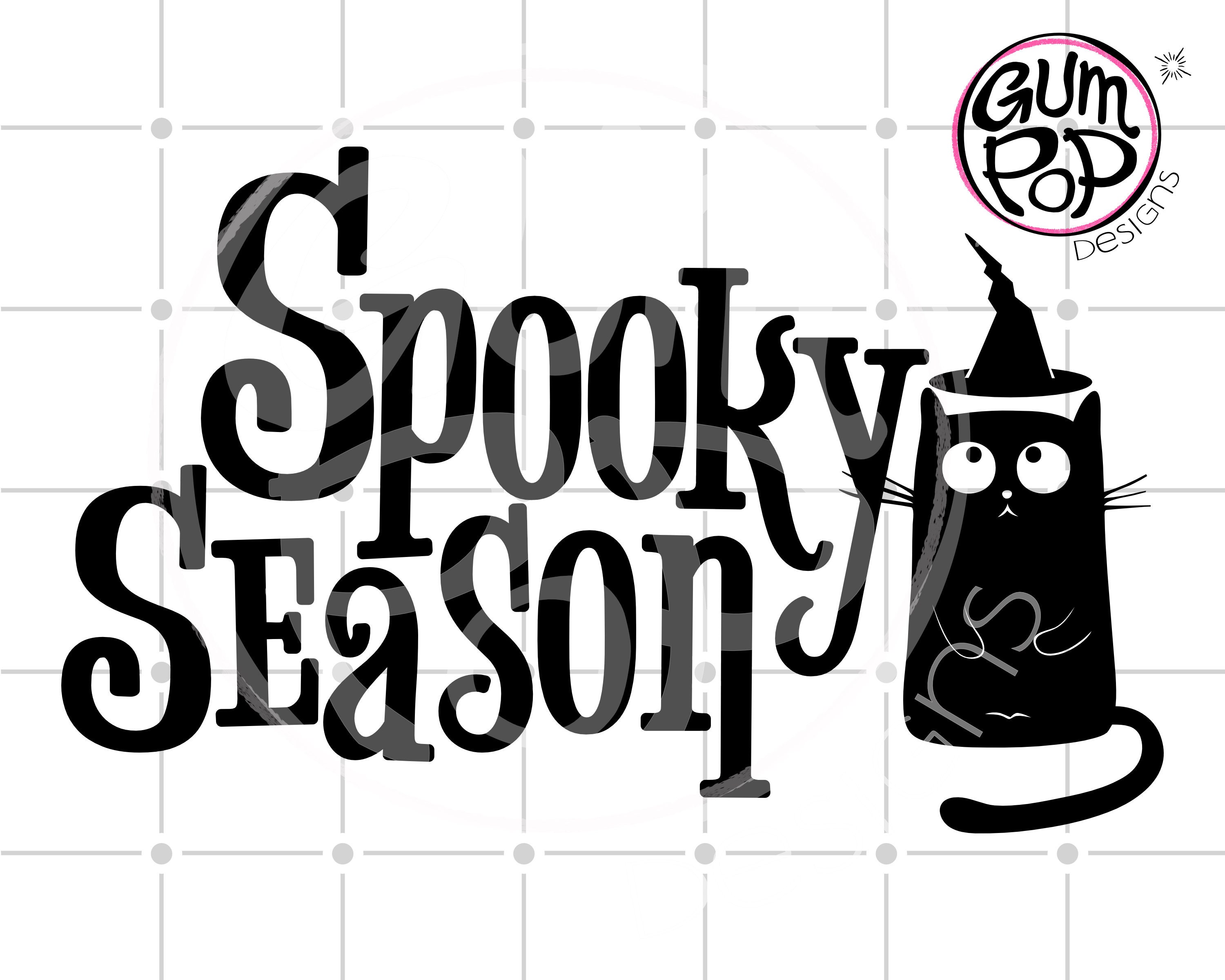 Spooky Season SVG PNG Pack / Halloween Black Cat Svg / - Etsy España