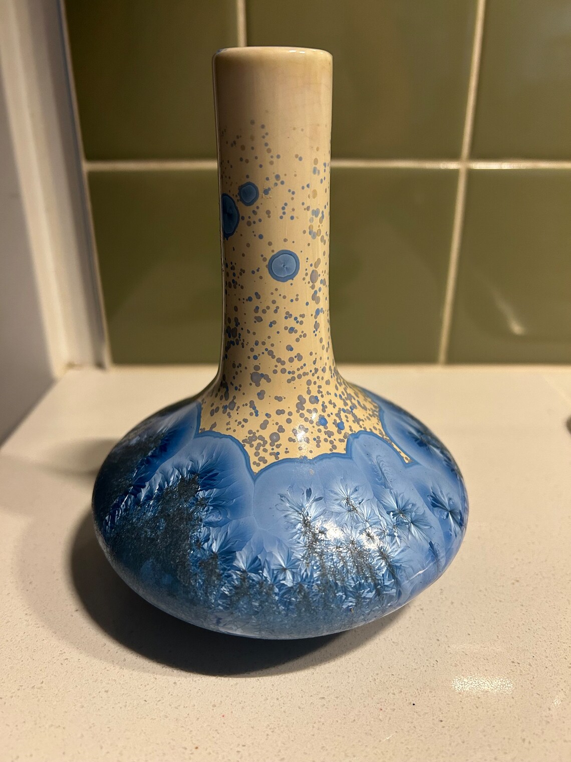 Blue Crystalline Glaze Bud Vase - Etsy