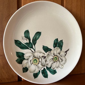 Große Vintage Magnolie Servierplatte/ Kuchenplatte