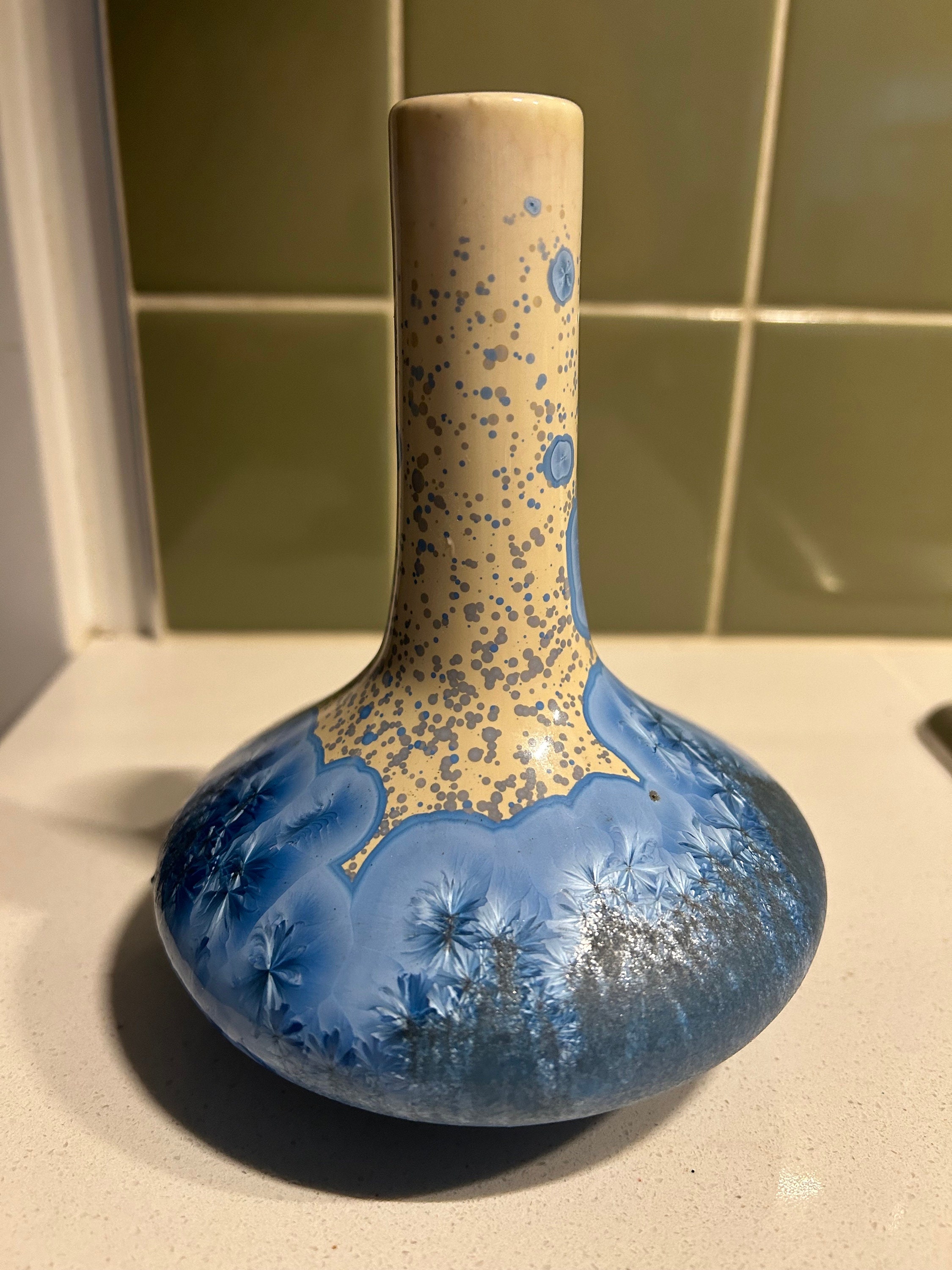 Blue Crystalline Glaze Bud Vase - Etsy