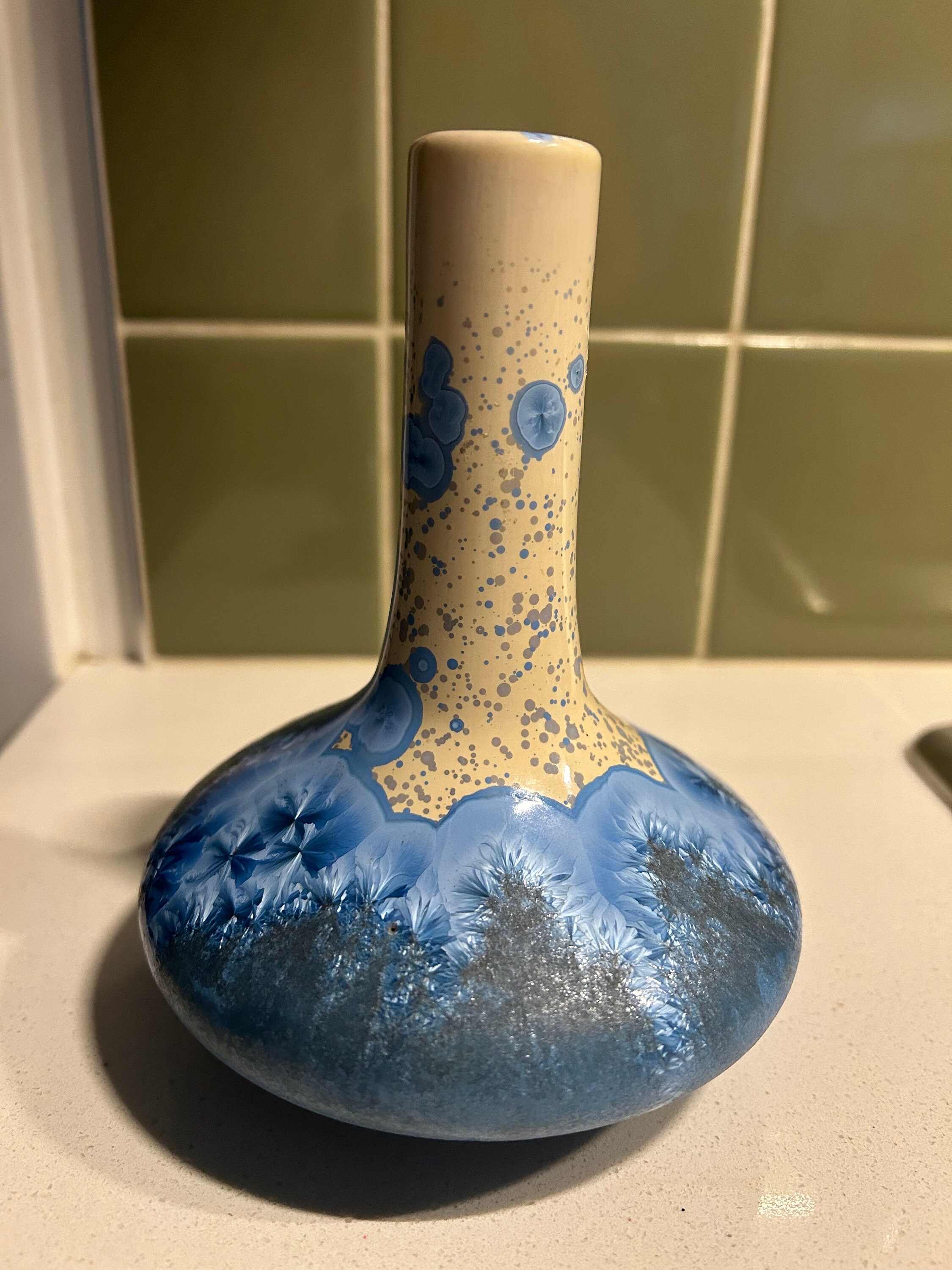 Blue Crystalline Glaze Bud Vase - Etsy