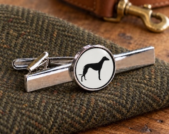 Pince à cravate Greyhound - Lentille en verre 16 mm - Plaqué rhodium