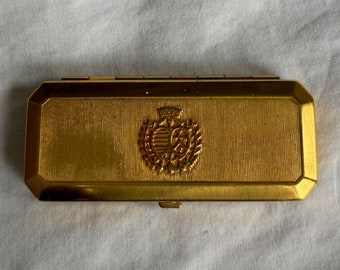 1930s Collectible Gold DuBarry Cake Mascara Compact