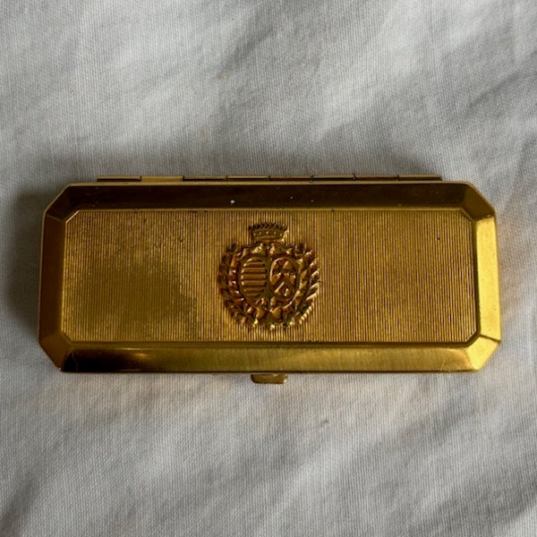 1930s Collectible Gold DuBarry Cake Mascara Compact