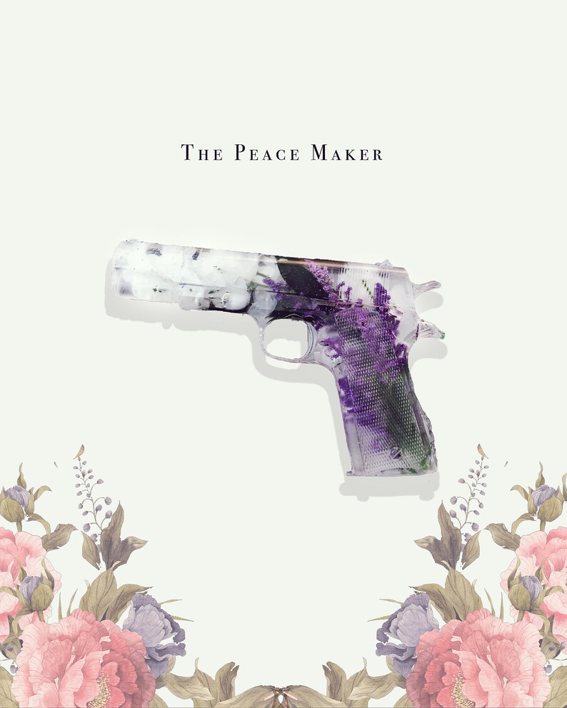 Resin Gun With Flowers crazy resin decoration