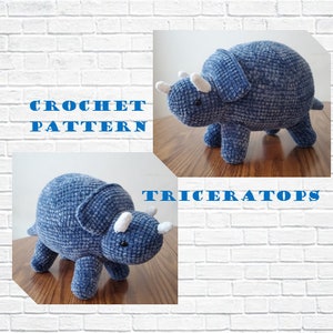 Triceratops Crochet Pattern PDF