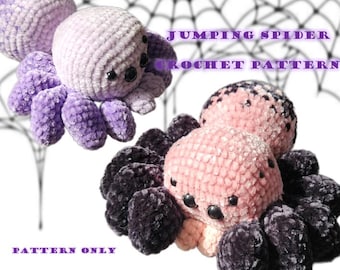 Patrón de araña saltarina a crochet en PDF