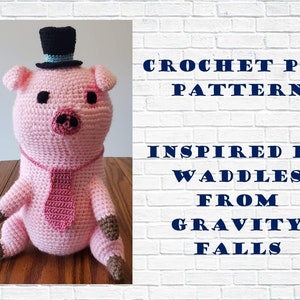 Crochet Pig Pattern PDF - Inspired by Waddles the Pig