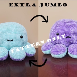 Extra Jumbo Reversible Octopus Crochet Pattern PDF