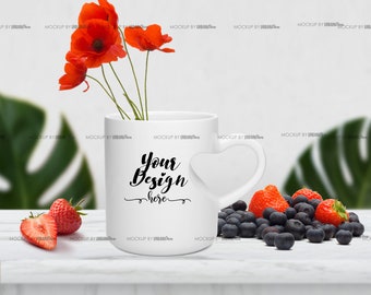 Download Heart Mug Mockup Etsy