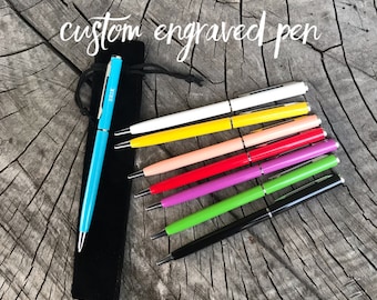 Custom Engraved Ballpoint Pen - Personalized Name Pen - Company Christmas Gift - Stationery Gift - Gift for Student or Office Workers