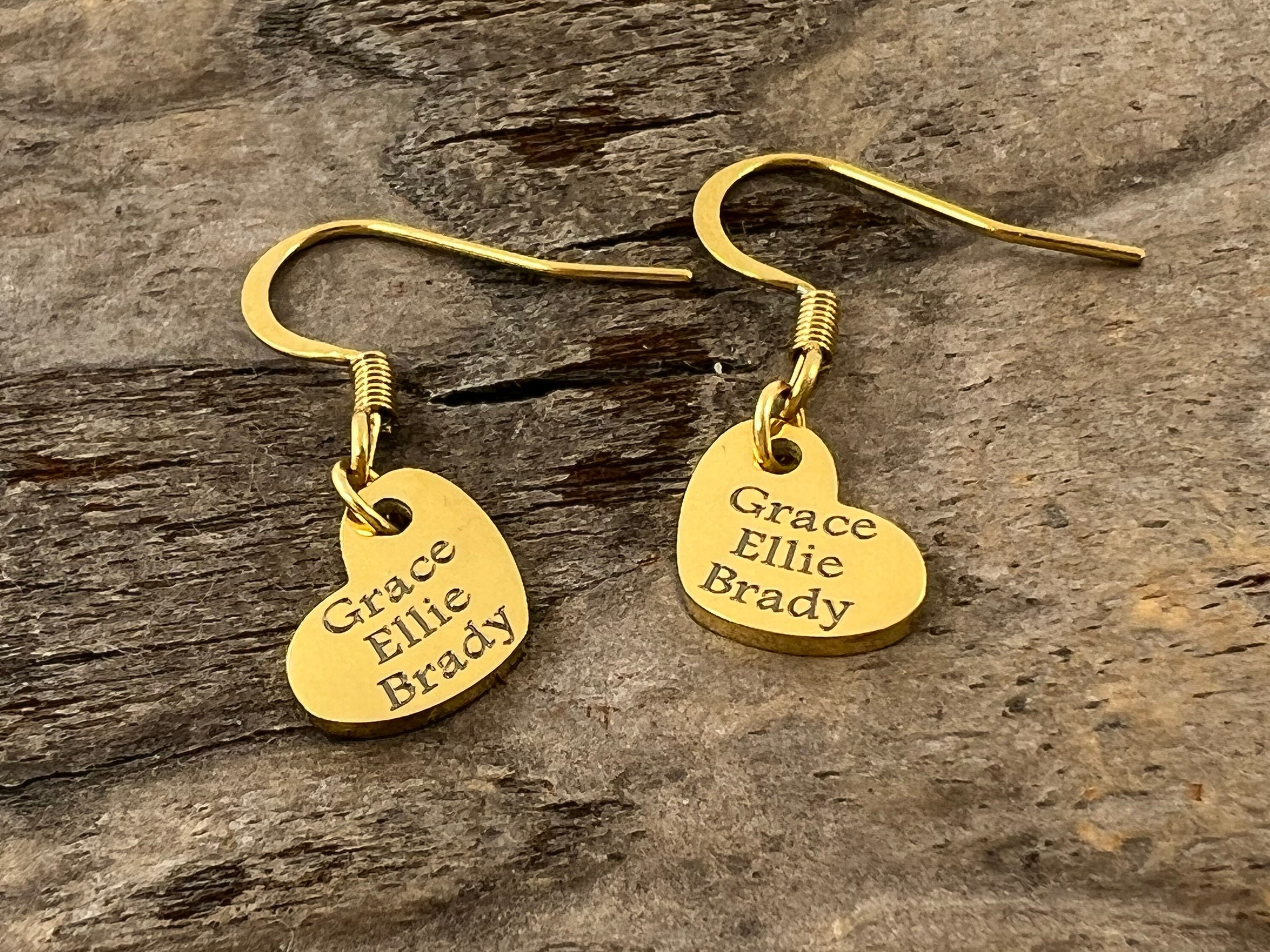 Name earrings for toddlers shop