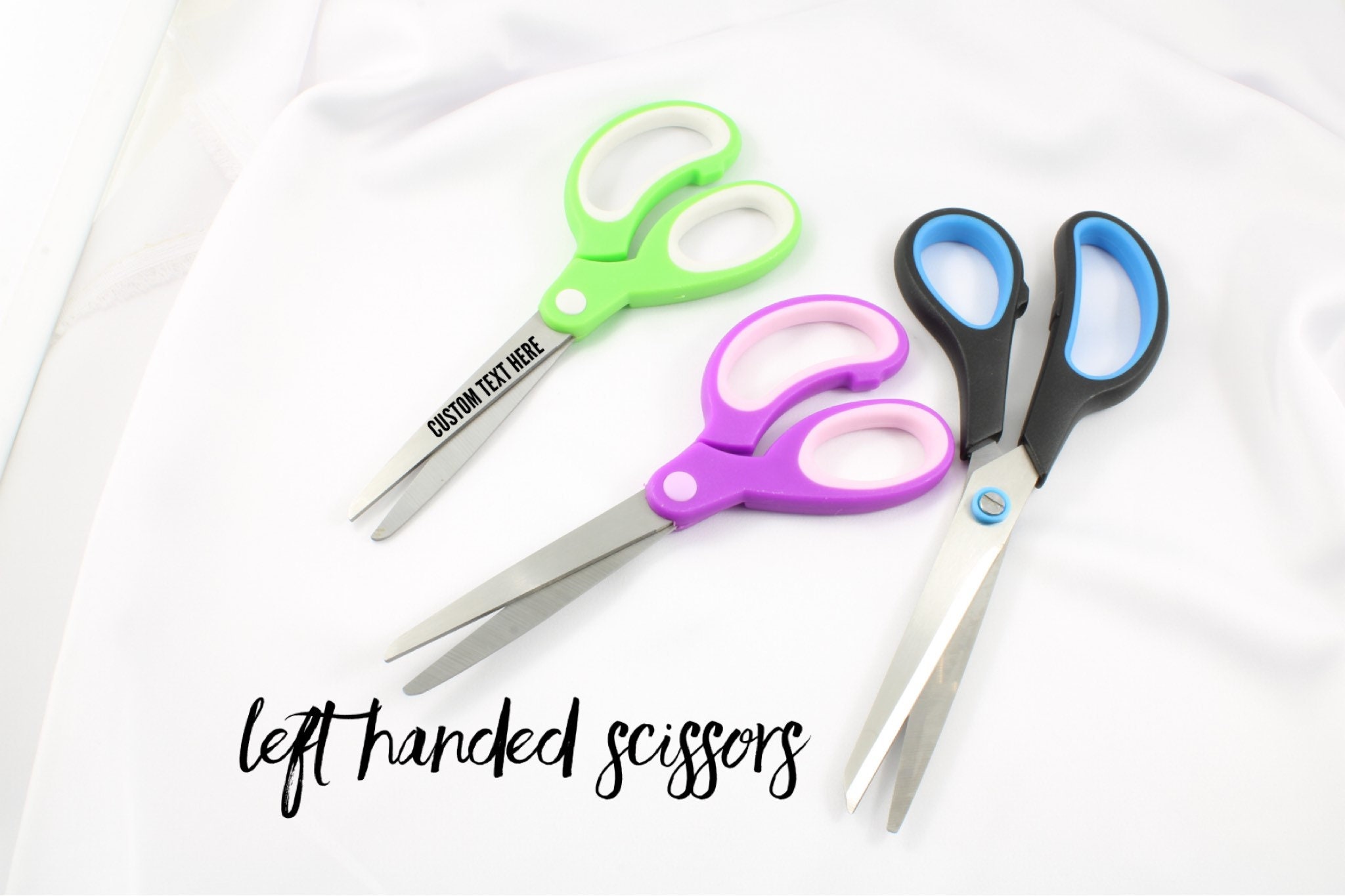 Left Handed Scissors Personalized Left Handed Scissors Lefty Scissors With  Custom Engraving Kids Scissors Office Supplies 