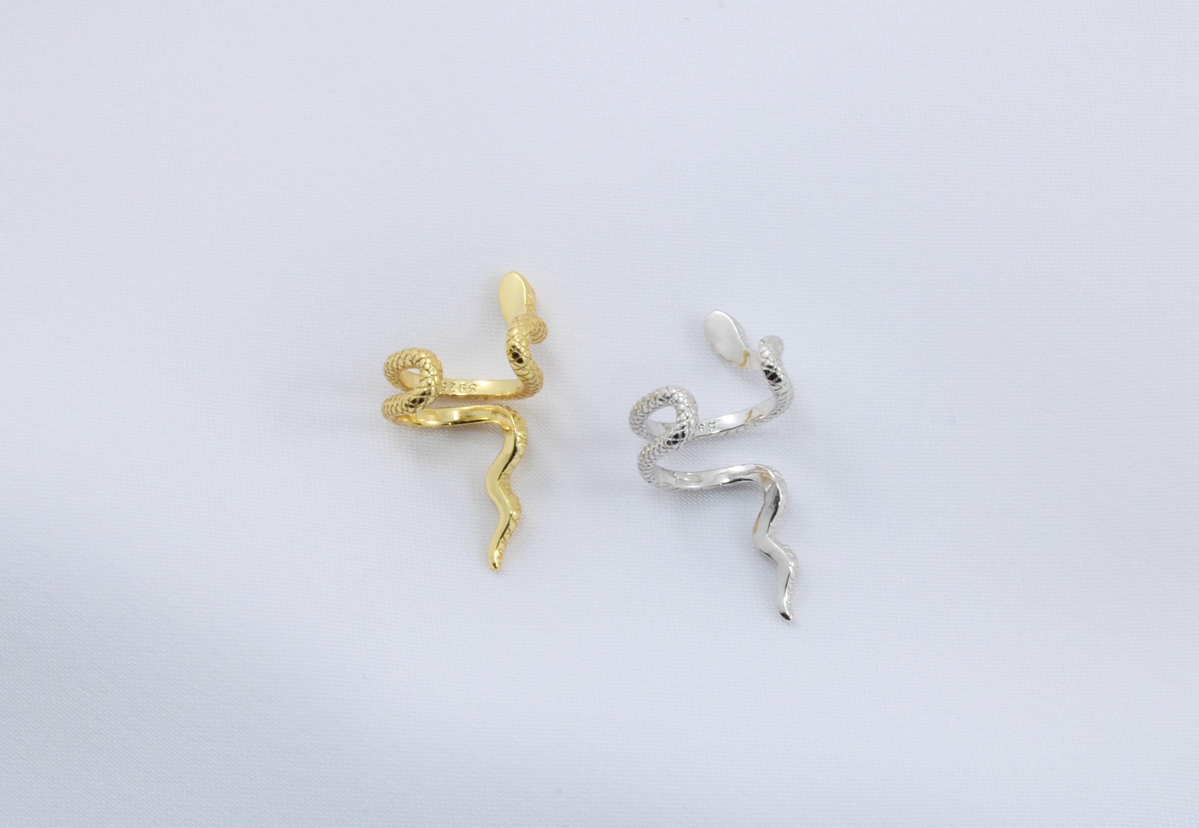 ピアス Nonenon DOODLE EARCUFF(5mm)SILVER925(18K GOLD PLATED) men126 논논