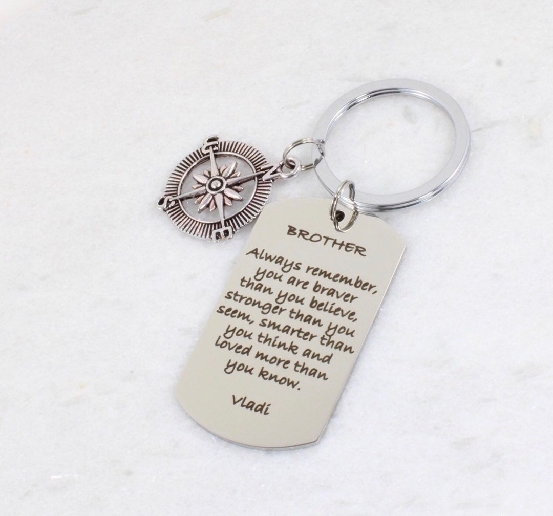 Custom Engraved Keychain Gift for Brothers Brothers Keychain Etsy UK