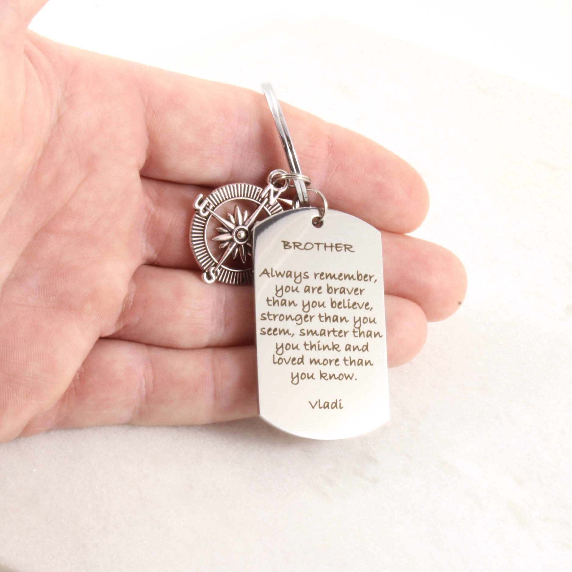Custom Engraved Keychain Gift for Brothers Brothers Keychain Etsy UK
