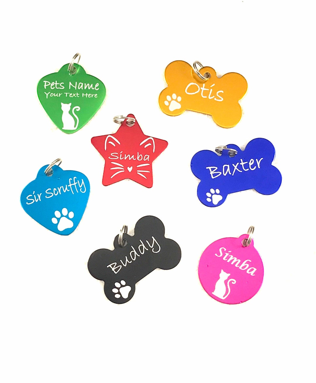 Pet Collar ID Tag Dog ID Tag Cat ID Tag Dog Name Tag Cat Identification