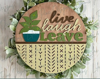 Snarky welcome door hanger SVG, funny round sign, boho welcome sign svg, everyday svg, plant lover porch sign, Glowforge Svg, laser cut file