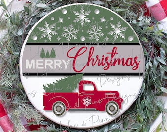 Vintage Truck Merry Christmas  sign, Country Christmas SVG, Farmhouse Christmas  SVG,  Christmas Welcome svg, laser cut file, Glowforge SVG