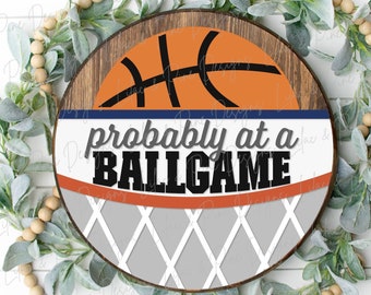 Basketball fan welcome sign SVG, Basketball door hanger SVG, probably at a ball game, round sport sign SVG, Glowforge Svg, laser cut file