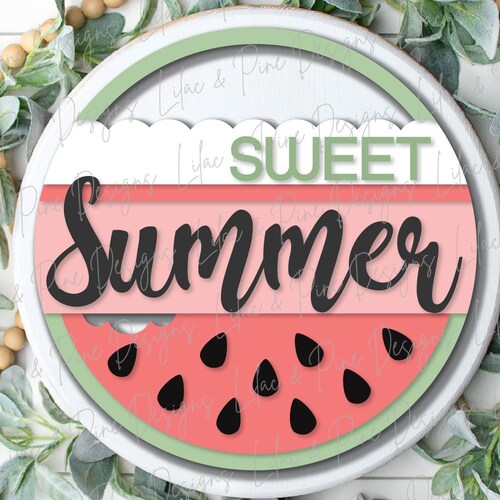 Hello Summer Watermelon Sign Summer Door Decor SVG Summer - Etsy