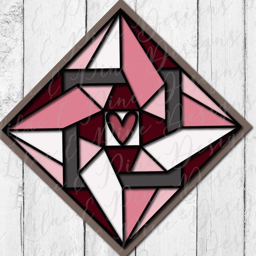 Barn Quilt Heart Design SVG Valentine Barn Quilt SVG Heart Etsy