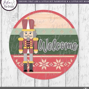 Sinal de boas-vindas de Natal SVG, quebra-nozes SVG de boas-vindas, What's Crackin svg, sinal de Natal, padrão nórdico SVG, arquivo cortado a laser, Glowforge svg