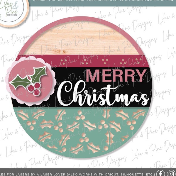 Christmas Welcome sign SVG, Merry Christmas SVG, Holly Jolly Christmas sign, Christmas sign, Holly SVG, laser cut file, Glowforge svg