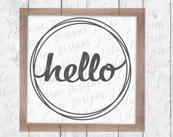 Hello Sticker Circle This item is unavailable - Etsy
