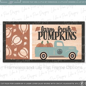 Signe de citrouilles fraîches de ferme SVG, signe d'automne de citrouille, svg de décoration d'automne, svg de décoration d'automne, svg de camion antique d'automne, Glowforge SVG, fichier découpé au laser
