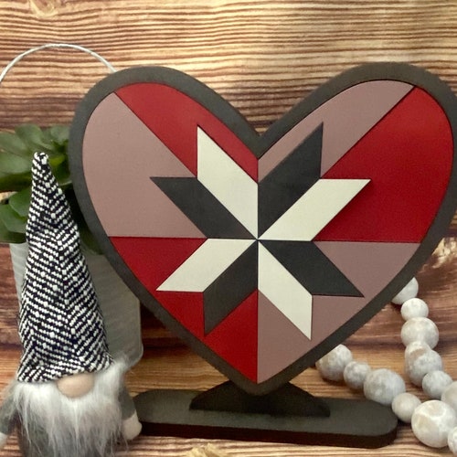 Barn Quilt Valentines Day Decor Barn Quilt Heart SVG Quilt Etsy