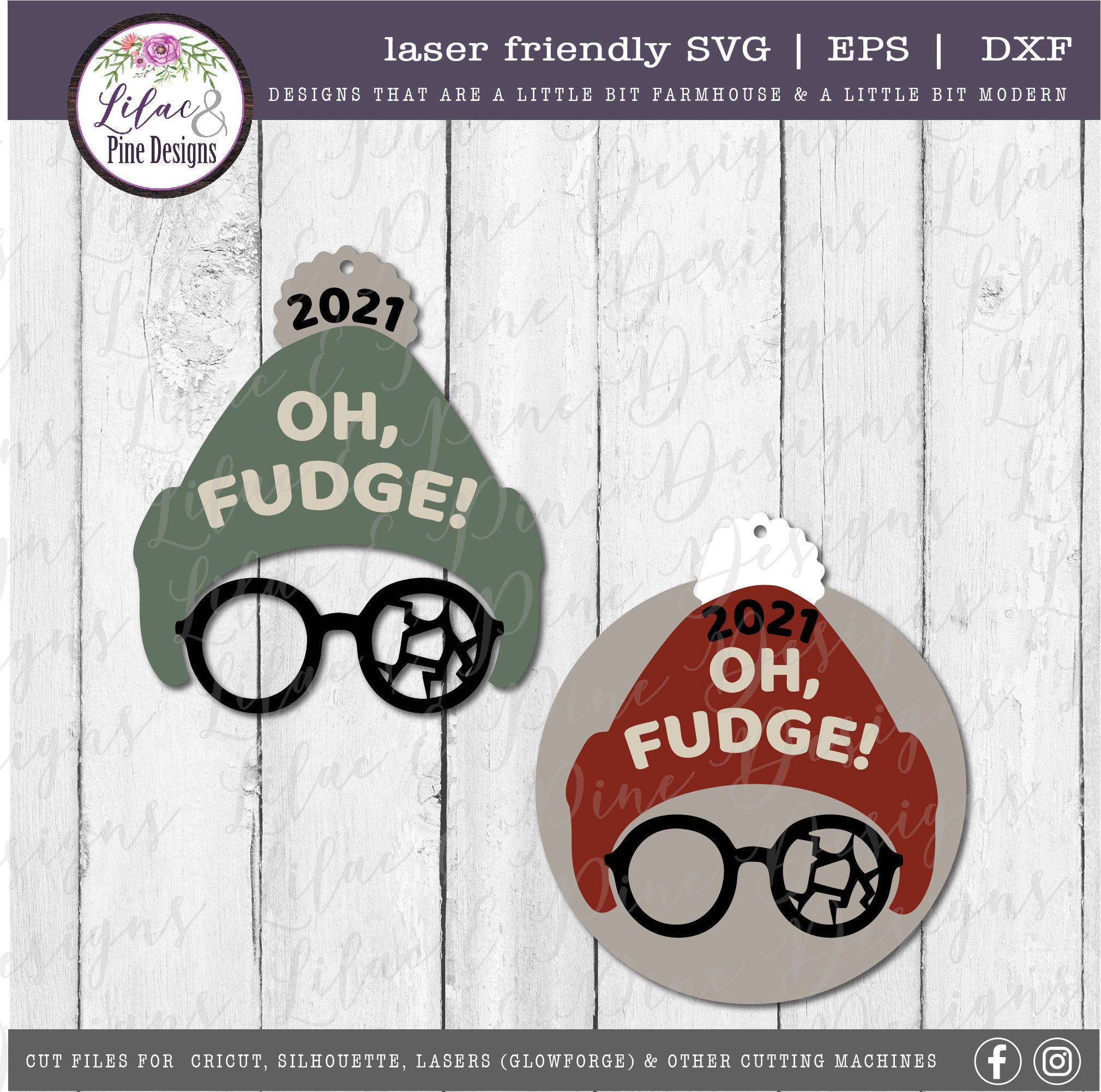 Oh Fudge Christmas Story SVG, Funny Christmas Ornament SVG, 2021 Orna…