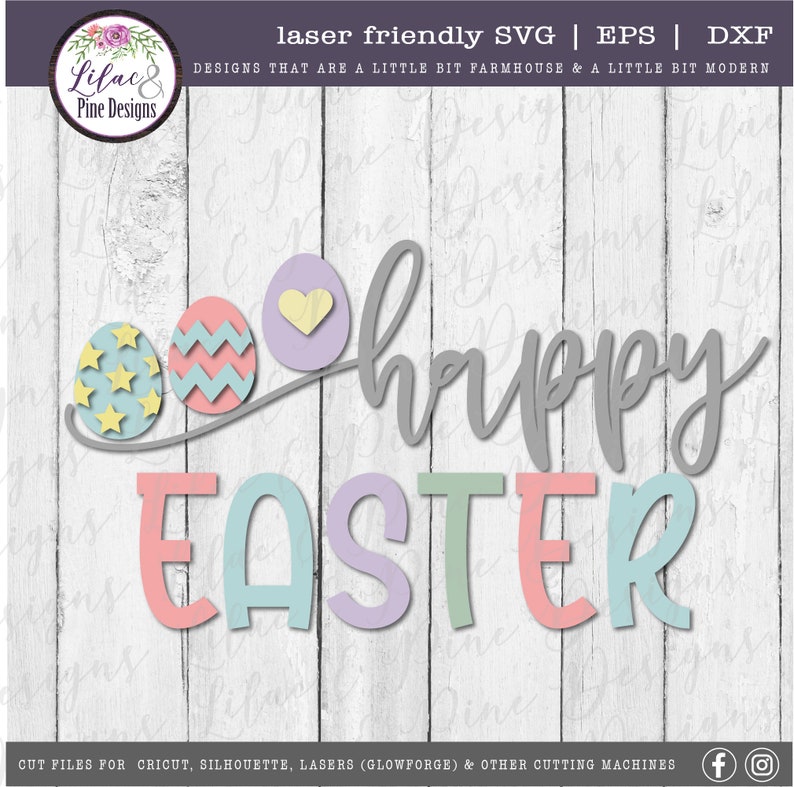 Happy Easter egg SVG, Easter Sign SVG, Easter egg svg, spring SVG, Easter Sign, farmhouse decor, Cricut svg, Glowforge Svg, laser cut file image 2