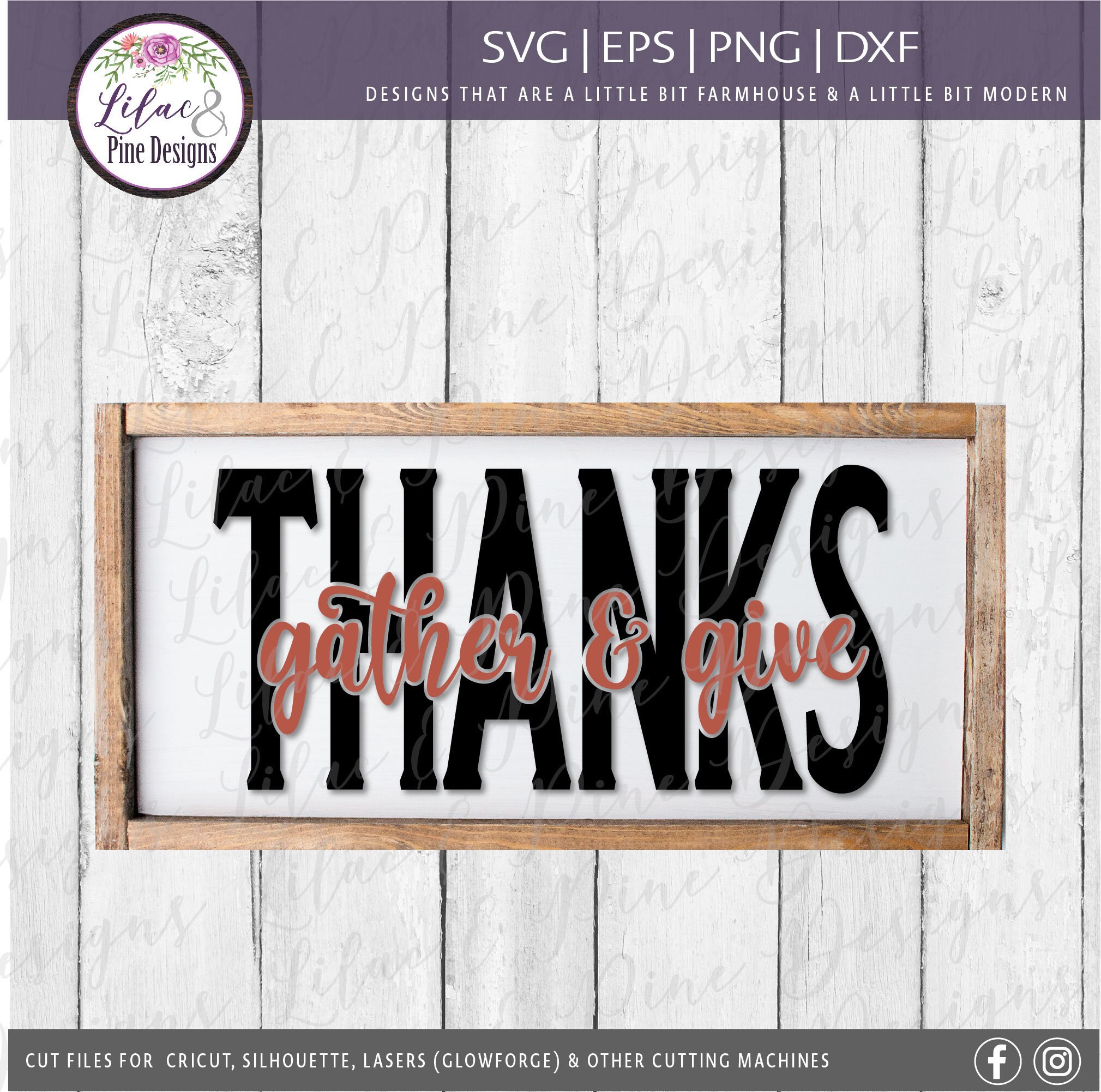 Gather SVG Give Thanks SVG Gather and Give Thanks Sign SVG - Etsy