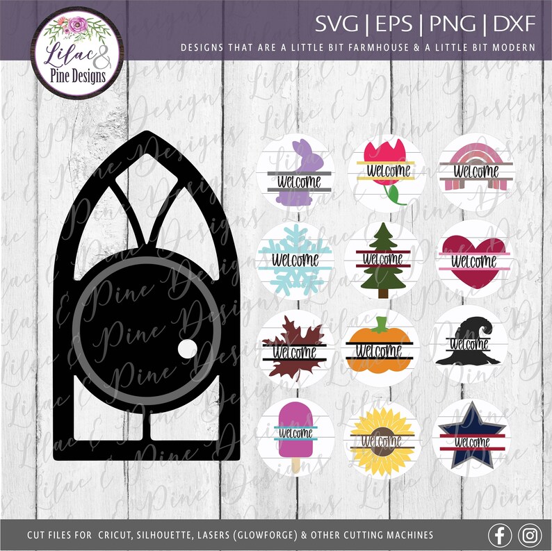 Download Interchangeable Welcome Sign Bundle Farmhouse Window SVG ...