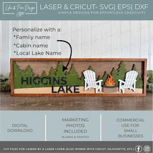 Letrero de fogata SVG, letrero de cabaña SVG, letrero de bienvenida a la casa del lago SVG, letrero de patio de verano SVG, Glowforge SVG, archivo cortado con láser, descarga digital