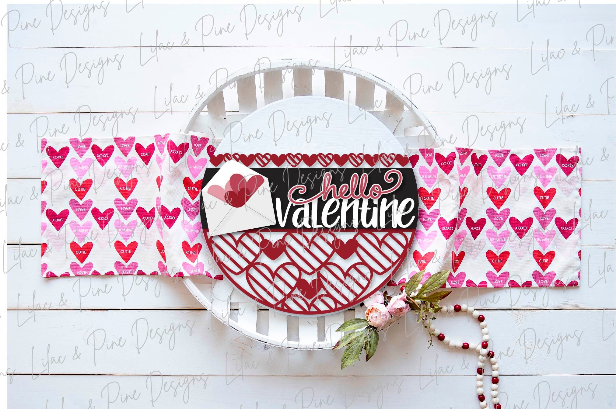 Hello Valentine Sign SVG Valentine Door Hanger Valentine - Etsy