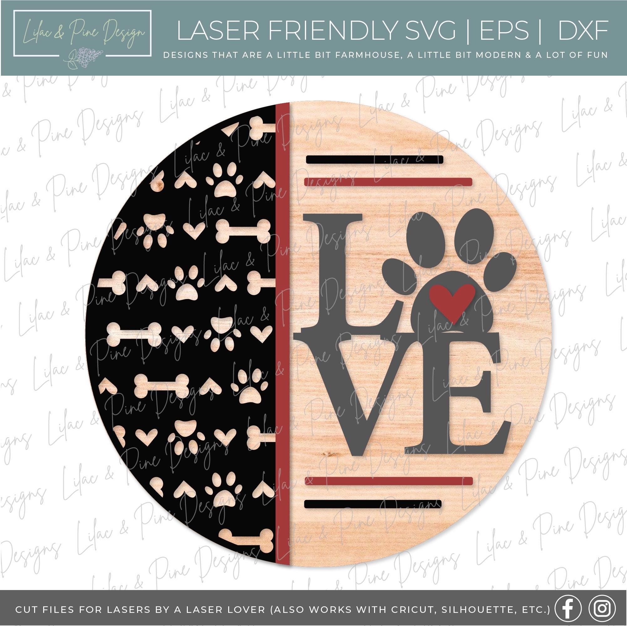 Puppy Love Sign SVG Valentine Pet Door Hanger Valentines Etsy
