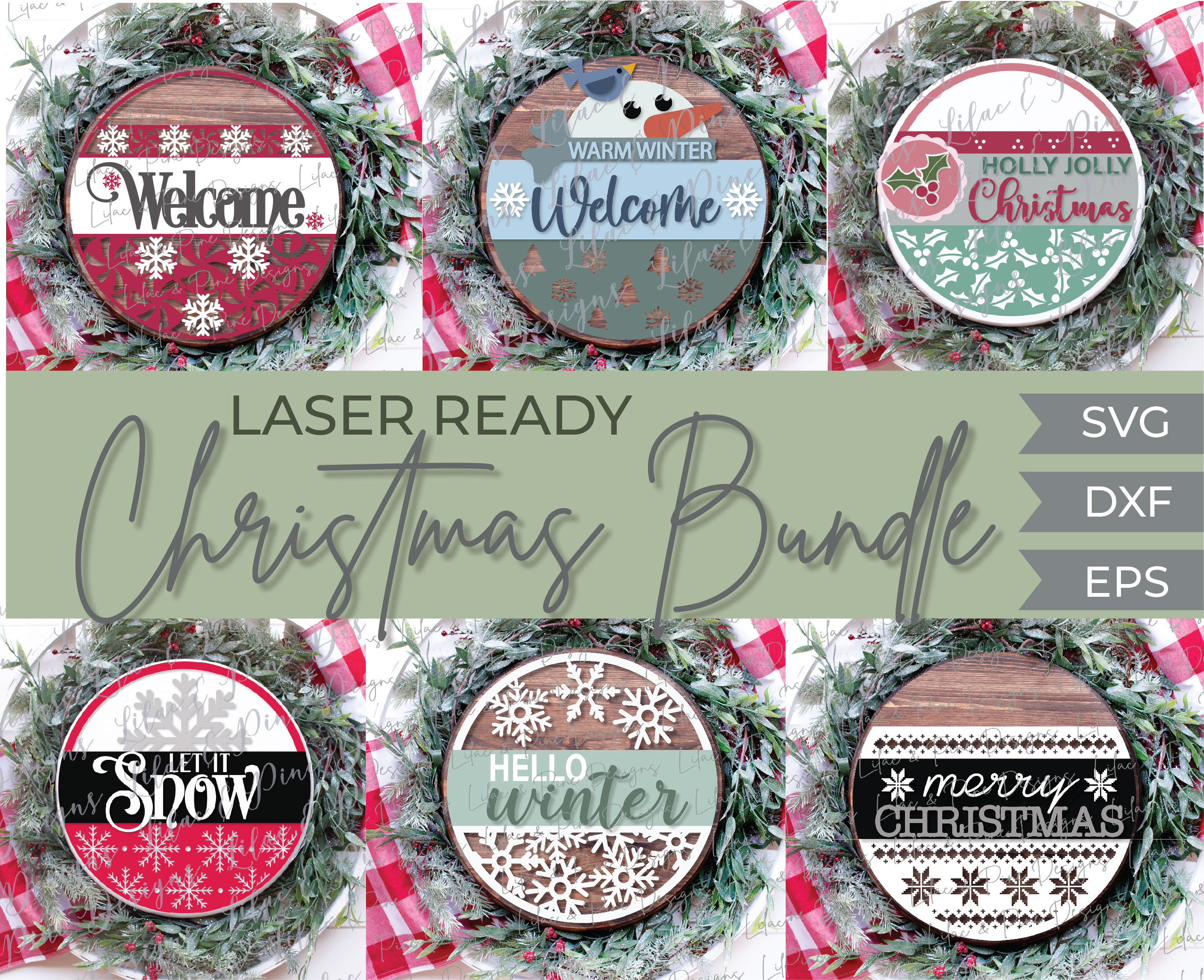 Christmas Door Hanger Bundle Christmas Sign Bundle SVG | Etsy