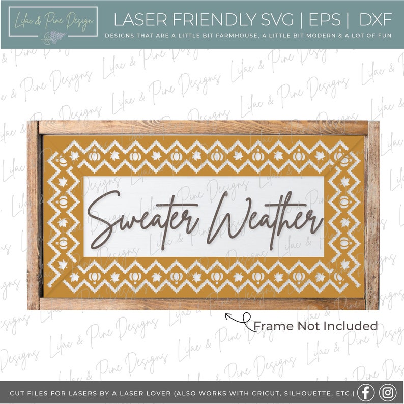 Sweater Weather Sign Svg, Fall Sign, Pumpkin and Leaf Sign SVG, Sweater ...