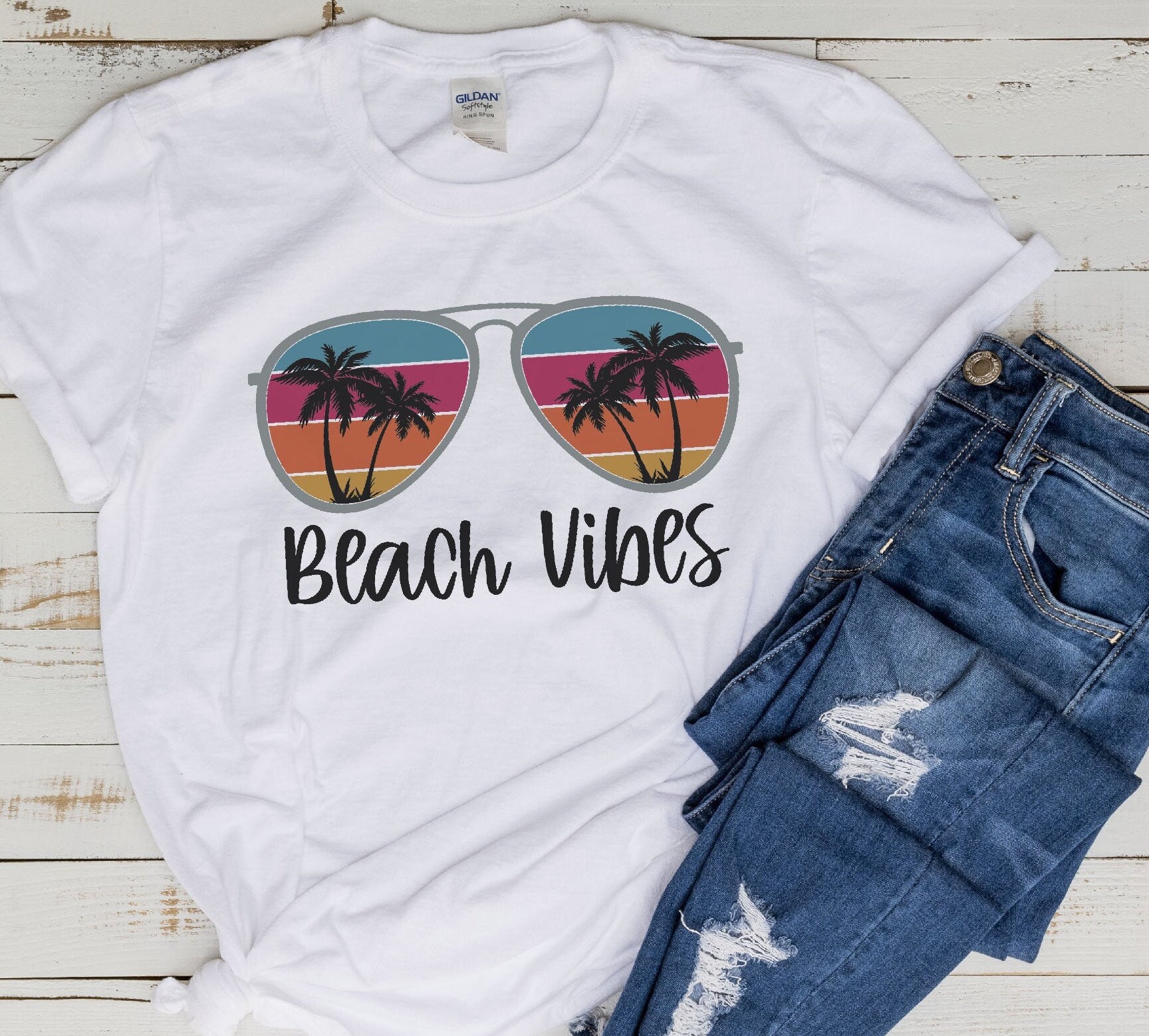 Summer Beach Vibes SVG Sunglasses SVG Beach Vibes Retro | Etsy
