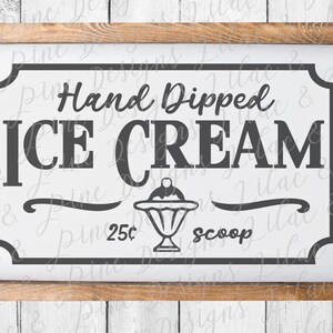 Sorvete vintage SVG - Placa vintage SVG - Sorveteria SVG - Loja de refrigerantes Svg - Sorveteria Svg - Verão Svg - Placa de madeira Svg - Arquivo cortado