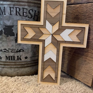 Barn quilt Christian cross SVG, cross SVG, Christian decor SVG, cross puzzle Svg, Svg cuts Christian, Glowforge laser file, laser cut file