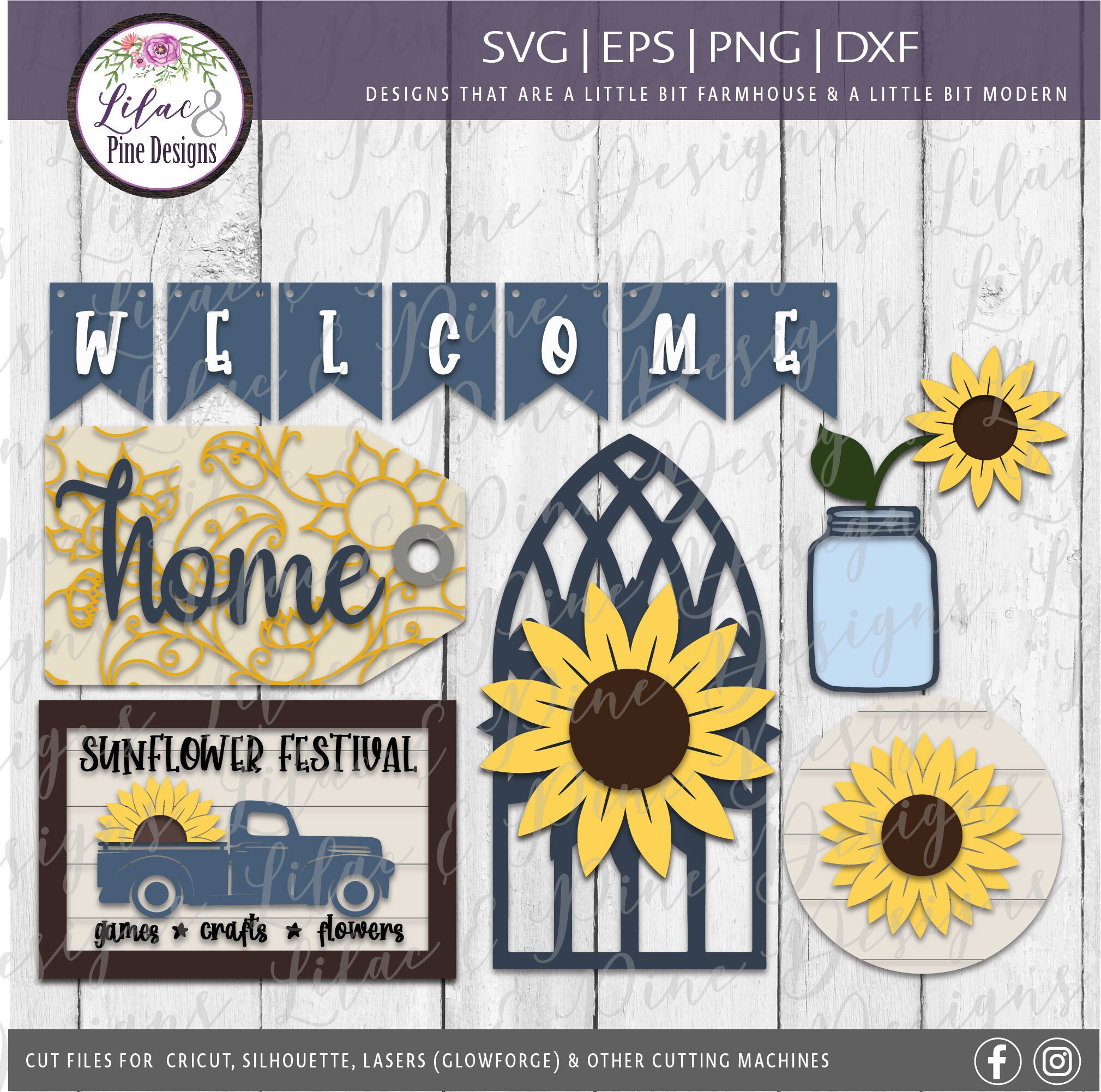 Download Sunflower Svg Bundle Sunflower Tier Tray Bundle Svg Etsy