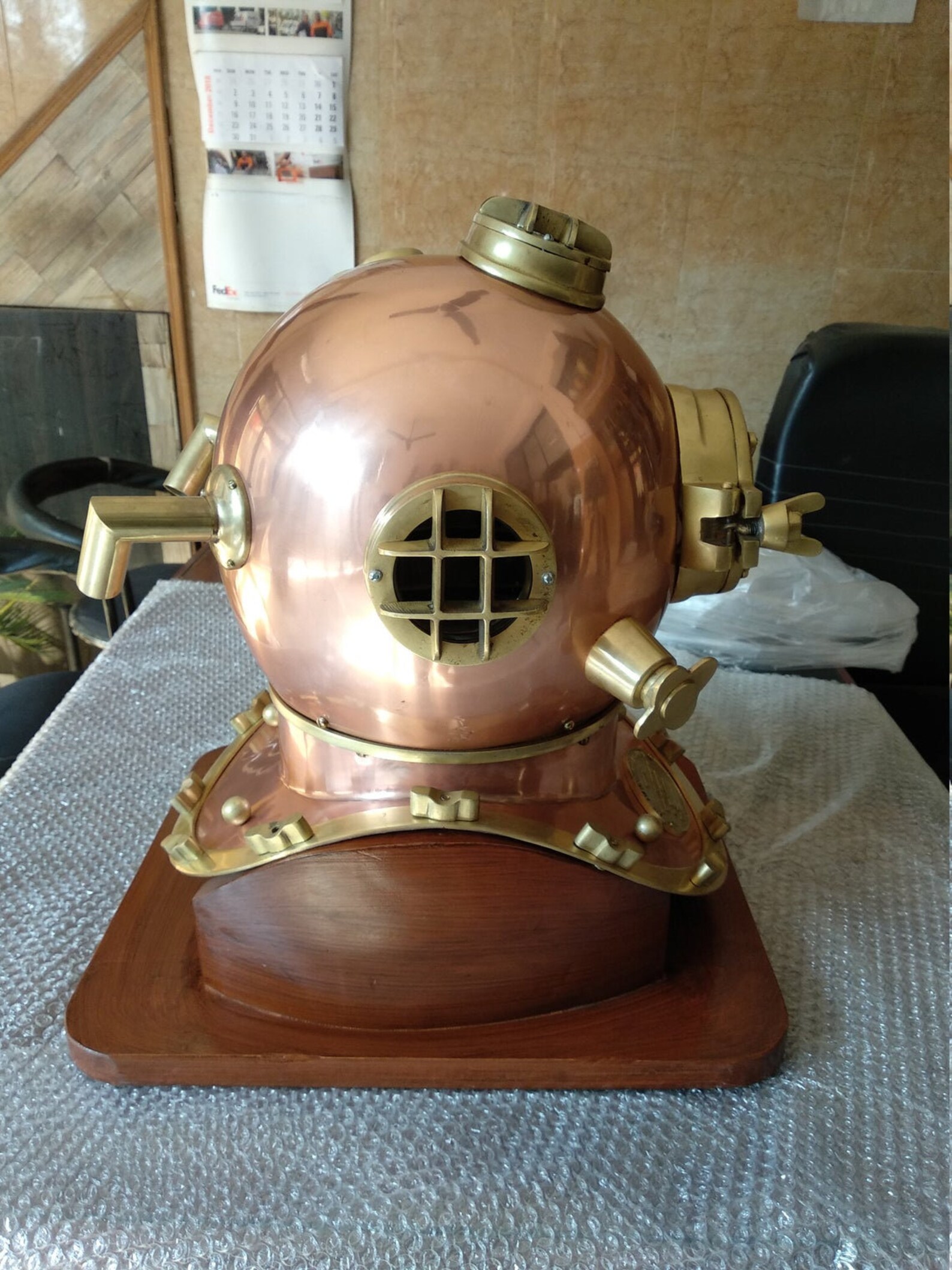 Nautical diving helmet Nautical Copper and Brass Antique Etsy